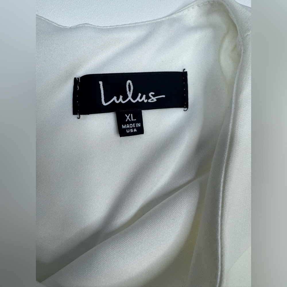 NWT Lulu's Shift & Shout Lined Ivory Shift Mini Dress Womens Size XL - Picture 5 of 13